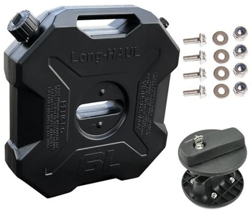 Bränslebehållare 6L liter Svart Röd Grön Dunktrumma Bränsletank Bensinkanner(6L Black With Lock)