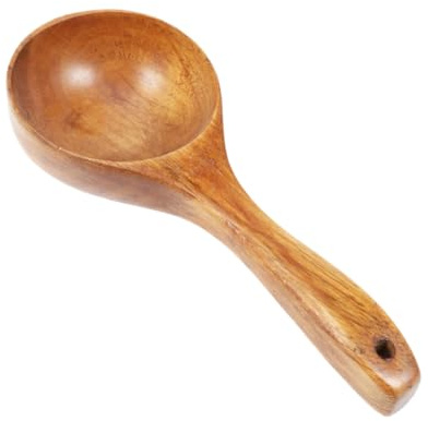 Cabilock Cuillère À Soupe En Bois Naturel Capacité Pour Le Thé Le Vin Et La Soupe Design Artistique Facile À Nettoyer
