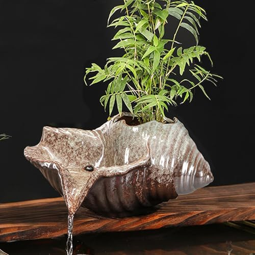 WNYAILLL Cracheurs d'étang, fontaines de Piscine pour piscines Hors Sol, Statues De Jardin Élégantes pour Étang Et Aménagement Paysager, pour Fontaine Accessoires(Brown,13 * 10 * 7cm)