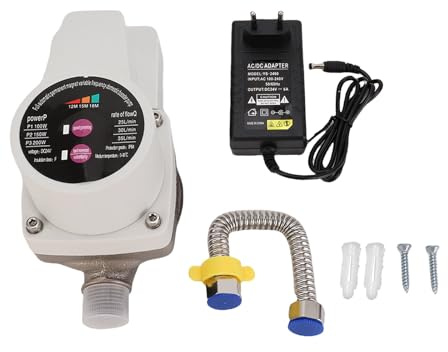 Fafeicy Vattentrycksförstärkningspump Automatisk 3-växlad Borstlös Motor 100W-200W 25L-35L/min för Kranar Toaletter Duschar Pannor (EU-)