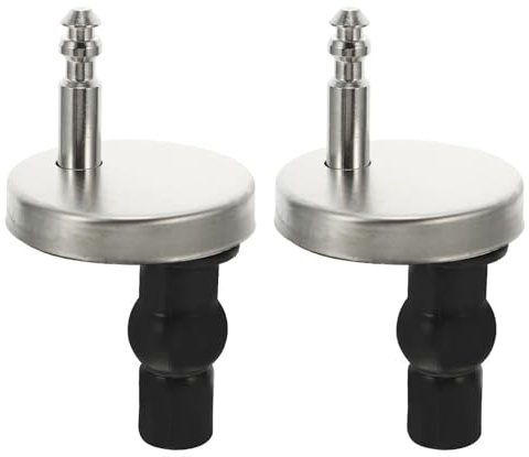 Accesorios de liberación rápida for asiento inodoro, Perno bisagra doble, redondo, negro, acero inoxidable