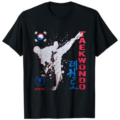 Buosha Taekwondo T-Shirt Homme Adulte Noir Size S