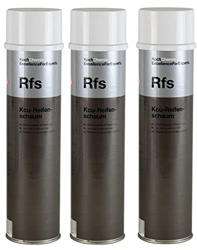 PARTS4CARE 3X KOCH Chemie Rfs Kcu-Reifenschaum Reifenreinigungsschaum Pflegeschaum 600 ml