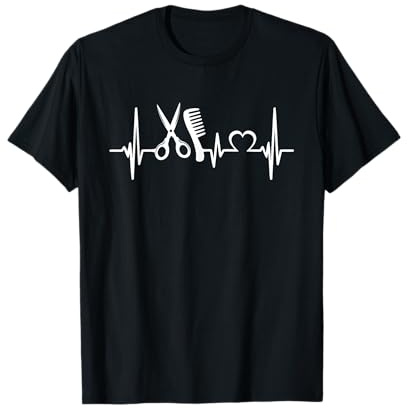 Friseur Herzschlag Friseurin T-Shirt