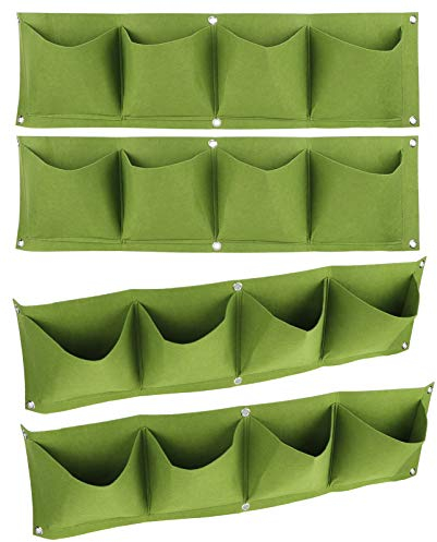 Weikeya Wand Pflanztasche , Happy Planting Pflanztasche PLATZSPAREND H?ngende Pflanztasche f¨¹r G?rten f¨¹r Eltern f¨¹r Hinterh?fe(Gr¨¹n)