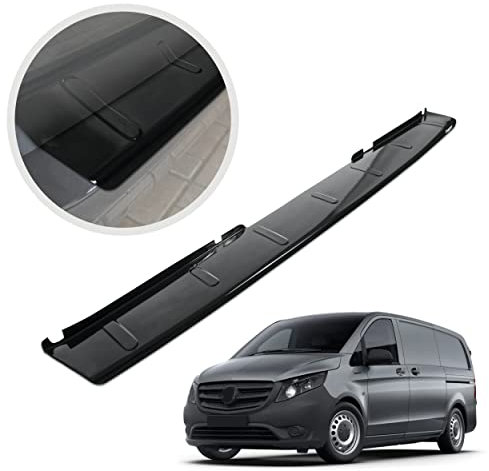 CHROMEMASTER | Protezione paraurti Posteriore | Compatibile con Mercedes Vito V-class W447 2014- | Plastica ABS, nero lucido | Protezione paraurti protegge la vernice del paraurti