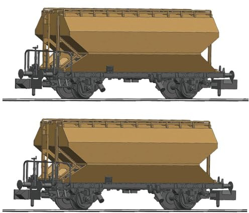 Fleischmann 2-TLG. Set Getreidesilowagen Tgpps BLS | DC | Spur N #830310