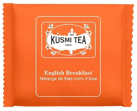 KUSMI TEA - ENGLISCHES BIO FRÜHSTÜCK - Schachtel mit Teebeuteln in Umhüllung (50)