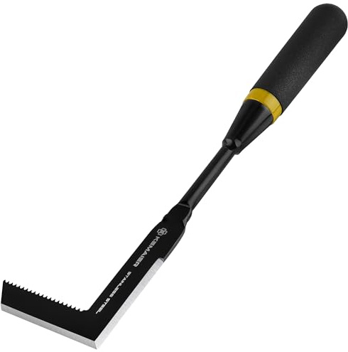 Kemaier Weeding Tool - Heavy Duty Stainless Steel Weed Remover Tool for Driveway Crack Weeding and Sidewalk Pavement Weed Removal, Efficient Weed Puller Tool for Narrow Gaps and Brick Joints