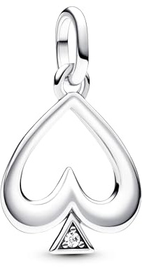 PANDORA ME Medaglione a forma di picche in argento Sterling con zirconia cubica trasparente