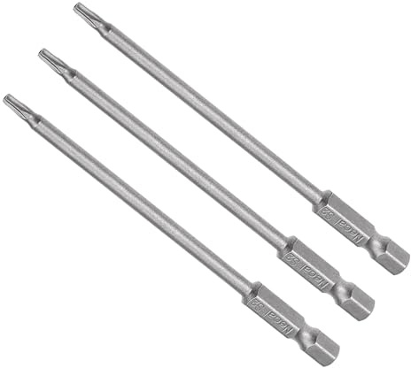 CoCud T10 Punta Cacciavite a Testa Torx, Lunghezza 4 Gambo esagonale 1/4, Trapano Avvitatore a Stella Antimanomissione Sicurezza Magnetica - (Applicazioni: per Riparazioni) 3pz