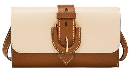 Fossil Damen Harwell Weiß Leder Umhängetasche, ZB11054103