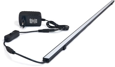 KOLORENO - LED - LED Lampe - Küche, LED Leiste, Unterschrank Beleuchtung Küche - Unterschrank, Küchenlampe, Lampe - Flach - Netzteil, Kabel - 12W, 100 cm, Neutralweiß 4500K - Schwarz