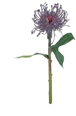 GeRRiT 1 guirnalda de flores artificiales de seda de una sola cabeza de crisantemo para decoración del hogar, boda, decoración de vacaciones, color morado, 1 pieza