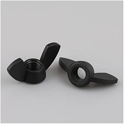 Flügelmutter, Schmetterlingsmutter, Din315 Nylon-Flügelmutter, Flügelmutter, M4, M5, M6, M8, M10, M12, Handdrehmutter, T-Humbutter-Befestigungselemente (Farbe: Weiß, Größe: M12 (5 Stück)) (Size : Bla
