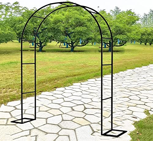 Rosenbogen, Garten-Torbogen Aus Metall, Pergola Rankhilfe Verzinkt Rost, Laubengang Rankgestell Mit Sockel Für Verschiedene Kletterpflanzen, Einfache Montage, 6 Größen,120x220x40CM