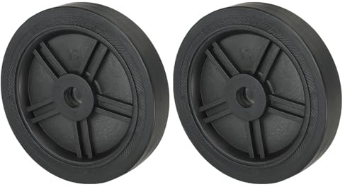 PATIKIL Ruote per Compressore Aria 6, Parte Ricambio Ruota Compressore Aria Universale 2pz Ruote Ricambio per Compressore Aria Foro 0,7 Facile Mobilità, Nere