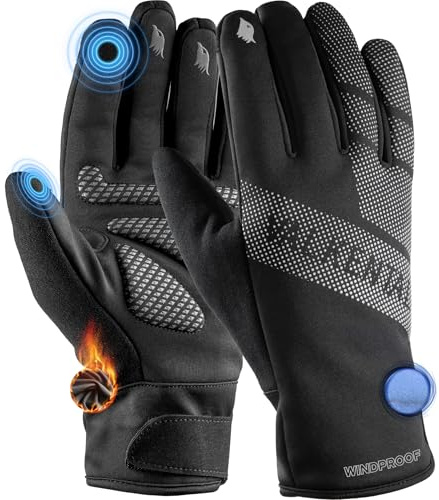 Valkental wasserdichte Fahrradhandschuhe GloRider, Unisex | Wasserdicht mit 3M Isolation, gepolstert & griffig, als Winter- & Übergangshandschuh, mit Touchscreen-Funktion