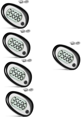 VANZACK 5pièces Compteur De avec Clip Et Lanière Pédomètre Compact pour Randonnée Et Activités