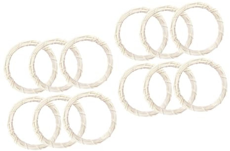 STOBAZA 12stücke Rattan Kranz Handgefertigte Naturweide Für Dekorationen Für Festtagskränze Hochzeiten Und Rustikale Raumgestaltung
