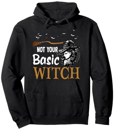 Lustiges Halloween-Kostüm für Damen mit Aufschrift Not Your Basic Witch Pullover Hoodie