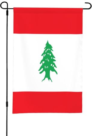 Drapeau du Liban - 30,5 x 45,7 cm - Drapeau décoratif double face - Drapeaux de jardin d'extérieur - Parfait pour terrasse, chambre à coucher et jardin