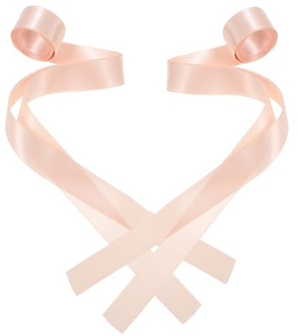 Garneck Ruban de Chaussure de Danse Classique en Satin Rose pour Pointe, 2 Pièces, Facile à Coudre, Protège Les Pieds, Accessoire Indispensable pour Chaussures de Ballet