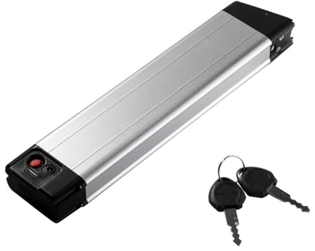 HANERIDE Batterie de rechange pliable intégrée pour vélo électrique 36 V 10,5 Ah Compatible avec Zündapp Z101 Cycoo Jager Pixie (2 broches)