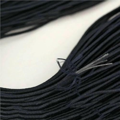 Cuerda elástica resistente de 1,5 mm, banda elástica de colores, cordón de goma para manualidades, costura, joyería y accesorios - Azul marino, 1,5 mm - 10 metros