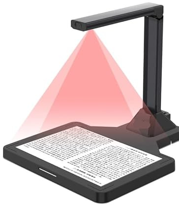 Hochgeschwindigkeits-USB-Dokumentenscanner HE-130D mit 13 MP, festem Standfuß, OCR-Funktion, A4-Format, automatischer Buchscanner, Dokumentenscanner-Kamera