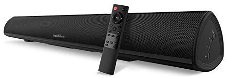 BESTISAN 100 W Soundbar, 101,6 cm (40 Zoll), kabelloses und kabelgebundenes Audio, Bluetooth 5.0-TV-Lautsprecher mit HDMI-Arc-Funktion (2023 Beef Up, DSP-Audio, verstellbare Bässe, Wandmontage)