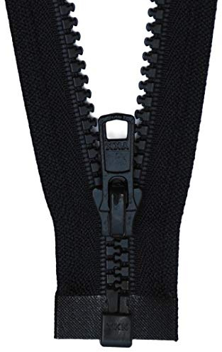 YKK 1 Weg Reißverschluß Schwarzblau Kunststoff 5 mm 65 cm z.B. für Arbeitsjacken, Winterjacken, Anoraks u.s.w.