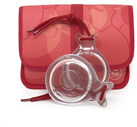 Castañuelas PALI color TRANSPARENTE con DOBLE CAJA. Ideal para el aprendizaje. (Funda Roja)