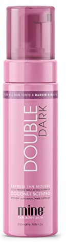 MineTan Dark Self Tanner Foam | 100% Natural, Lightweight, Fast Bronzing, 1 Hour Self Tanning Foam with Cold Pressed Triple Action Self Tan Formula, Coconut Scented, Vegan, Cruelty & Paraben Free