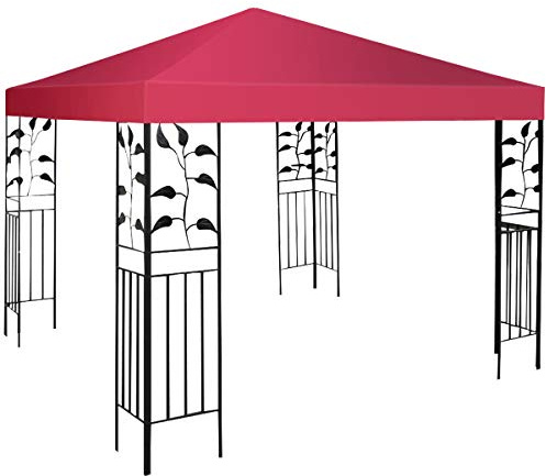 GIANTEX Ersatzdach Pavillon 3x3m, Pavillondach wasserabweisend, Ersatzbezug Dachbezug für Garten Pavillon, Pavillon Abdeckung (Einzeldach, Weinrot)