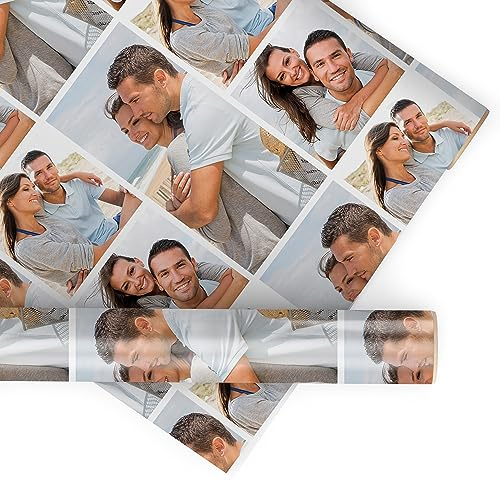 wandmotiv24 Geschenkpapier personalisiert, Collage, 100 x 70cm, 0.7 qm, 4 Fotos anpassen, Fotogeschenk, Geschenk für Freunde und Familie M0025