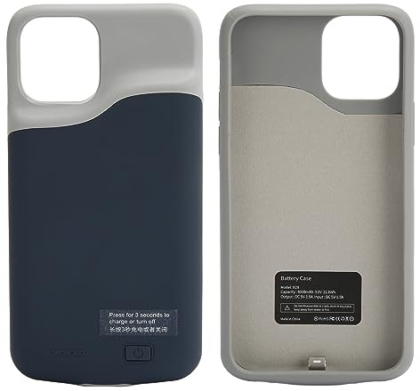 5,8-Zoll-Schutzladehülle, 360-Grad-Telefonschutz-Ladehülle, Tragbare Wiederaufladbare Ladehülle für Pro, Integrierter 6000-mAh (Blau)