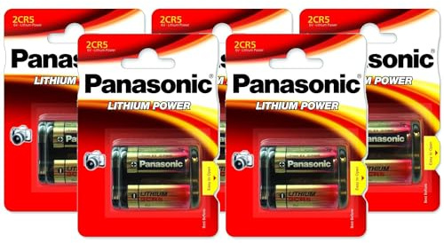 PANASONIC Lot de 5 Blisters de 1 Pile Photo Lithium Power 2CR5-6V