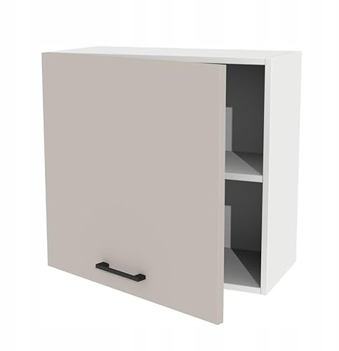 Laclar Hängeschrank mit Tür - 60 cm - praktischer Küchenschrank mit robustem MDF-Front - einfach zu montieren - flexibel - ideal für Aufbewahrung von Küchenutensilien (Kaschmir)