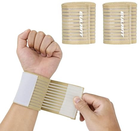 EULANT Lot de 2 Bandages de Compression élastiques 40cm(15.7inch) - Bandage de Main Réglable - Sangle de Cheville pour Enfant - Soutien du Poignet