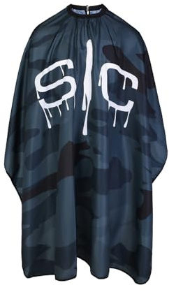 STYLECRAFT Frisörkappa | Frisörkappa | Flerfärgad | Justerbar stängning | Antistatisk och vattentät | 100 % polyester | Snabbtorkande | 146 x 140 cm, Olika färger, one size