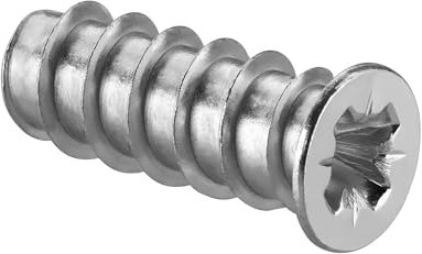 LIKERAINY Viti Euro in Acciaio 6,3 x 13,5 mm Varianta Vite di Collegamento con Filettatura Completa per Mobili Diametro Foro 5 mm Vite di Fissaggio per Legno Guide per Cassetti Estraibili 50 Pezzi