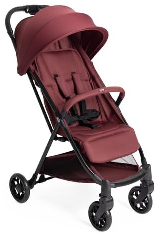 Chicco Urbino Kinderwagen Ab Geburt bis 4 Jahren (max. Belastbarkeit 25 kg), Praktisch und leicht, Zusammenklappbarer Buggy,Einhandverschluß, Verstellbare Rückenlehne und Fußstütze, Verdeck, Rot