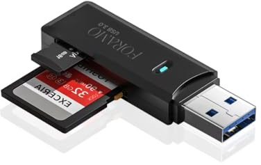 Kartenleser USB 3.0 Stick Card Reader SDHC SDXC MicroSD TF Adapter Speicherkarte (Schwarz - USB 3.0)