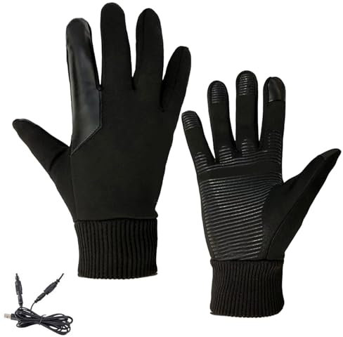 Beheizbare Skihandschuhe,beheizte Motorradhandschuhe - Motorrad-Ski-Schneewärmer-Handschuhe,Beheizte Arbeitshandschuhe, wasserdichte, wiederaufladbare, winddichte Touchscreen-Motorradhandschuhe für Mä
