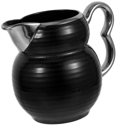 EXHUMKY Jarra De Leche De Cerámica Con Asa y Vertedor Para Café Para Casa Restaurante y Café Diseño Multifuncional y Fácil De Usar