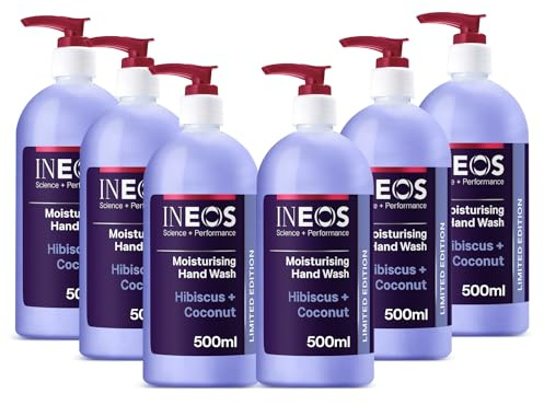 INEOS Moisturising Liquid Hand Soap Hibiscus & Coconut 6 x 500ml