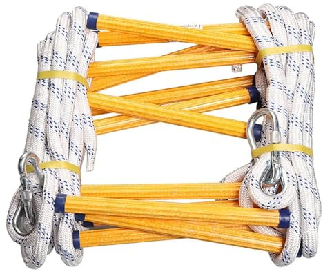 LUMSGN Échelle de Corde, échelle de sécurité, échelle de Secours en Cas d'incendie, échelle de Corde de sécurité pour Adultes et Enfants, Facile à Ranger (16F/5M)