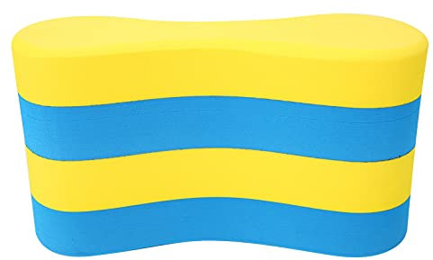 Swim Eva Floating Leg Board, On Kickboard for Swimming Training, Increase Leg Workout Efficiency, Lightweight and Portable Accessory, Yellow and Blue