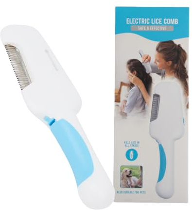 Peine Eléctrico Antipiojos y Liendres Profesional – Liendrera Eléctrica para Eliminar Piojos – Seguro para Niños y Adultos – Lendrera Reutilizable y Cepillo de Limpieza